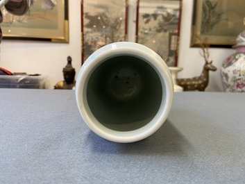 A Chinese famille rose vase with ladies in an interior, Republic