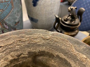 An unusual Chinese zoomorphic bronze vase, 'Zun', Kangxi