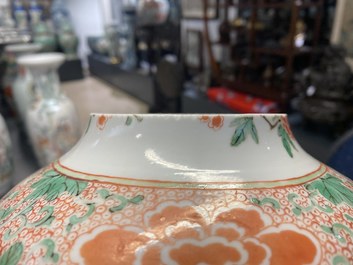 A Chinese famille verte 'pheasants' vase, Kangxi