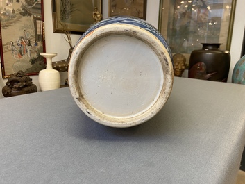 A Chinese blue and white 'dragon' vase, 19th C.