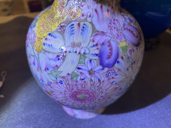 Two Chinese famille rose vases, Qianlong marks, Republic