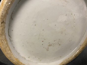 A Chinese blue and white celadon-ground vase, 19th C.