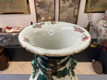A Chinese famille rose vase, 19th C.