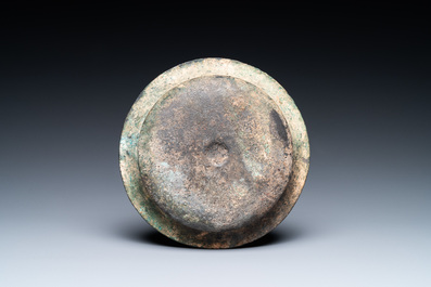 Een Romeinse bronzen 'sater' kom, wellicht 3/6e eeuw