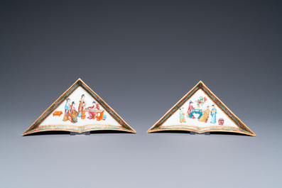 Six Chinese Canton famille rose wares, 19th C.