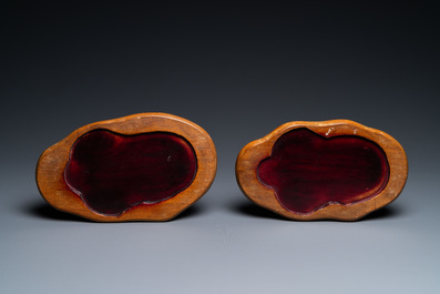 A pair of Chinese blue and white duck-shaped tureens and covers, Republic