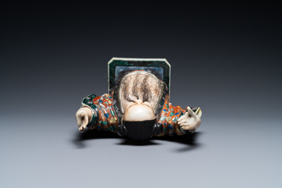 A Chinese famille verte figure of Zhongli Quan, 19/20th C.