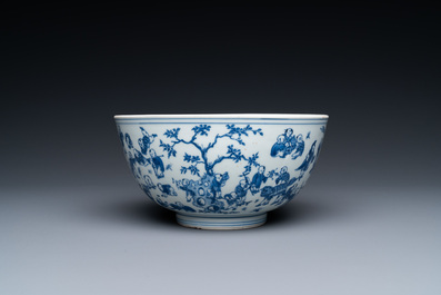 Een Chinese blauw-witte '100 jongens' kom, Transitie periode