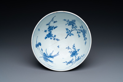 Een Chinese blauw-witte '100 jongens' kom, Transitie periode
