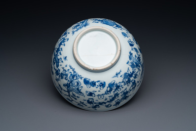 Een Chinese blauw-witte '100 jongens' kom, Transitie periode