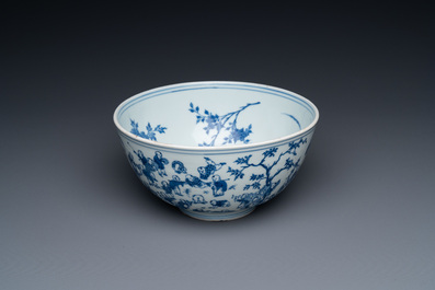 Een Chinese blauw-witte '100 jongens' kom, Transitie periode