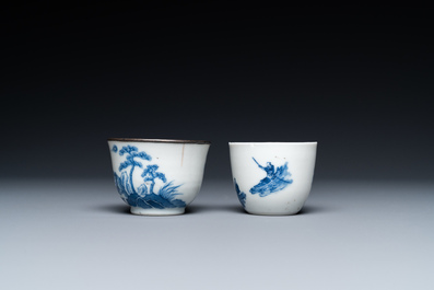 Four Chinese 'Bleu de Hue' porcelain wares for the Vietnamese market, 19th C.