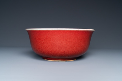 A Chinese monochrome sang de boeuf-glazed bowl, Qianlong