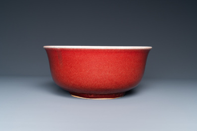 A Chinese monochrome sang de boeuf-glazed bowl, Qianlong