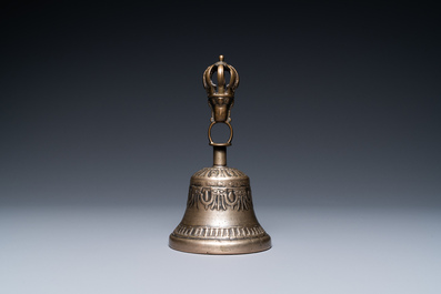 A Tibetan bronze bell, 16th C.