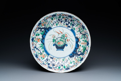 Three Chinese famille verte dishes, Kangxi