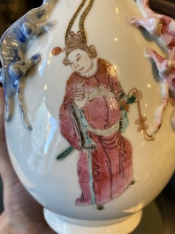 A Chinese famille rose 'Wu Shuang Pu' vase, 19th C.