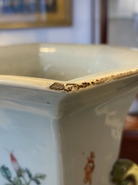 A Chinese hexagonal qianjiang cai vase signed Cai Yun Xuan and dated December 1916