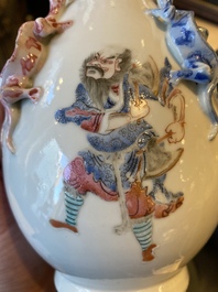 A Chinese famille rose 'Wu Shuang Pu' vase, 19th C.