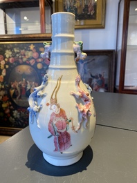 A Chinese famille rose 'Wu Shuang Pu' vase, 19th C.