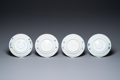 Dertien Chinese blauw-witte borden, Kangxi