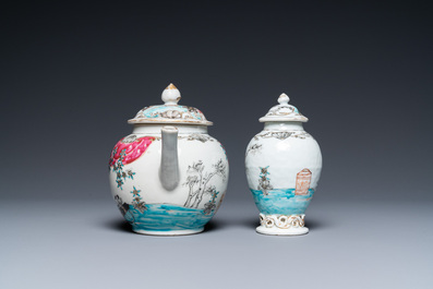 A Chinese famille rose part tea service, Qianlong