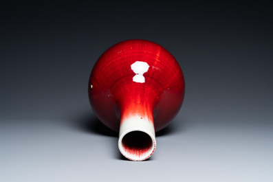 Un vase de forme bouteille en porcelaine de Chine &agrave; &eacute;mail langyao, 19/20&egrave;me