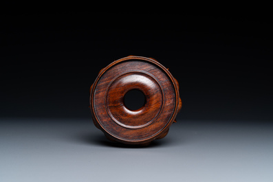A Chinese monochrome clair-de-lune-glazed 'yuhuchunping' vase, 19th C.