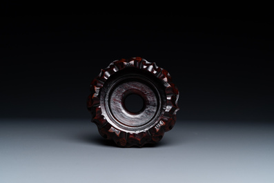 A Chinese monochrome clair-de-lune-glazed 'yuhuchunping' vase, 19th C.