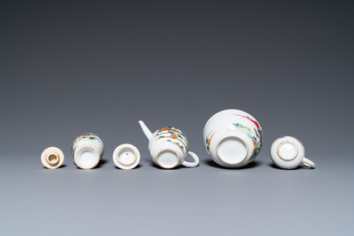 A rare Chinese famille rose 17-piece miniature tea service, Qianlong