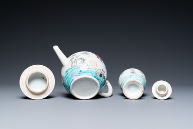 A Chinese famille rose part tea service, Qianlong