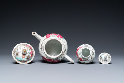 A Chinese famille rose part tea service, Qianlong