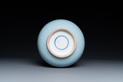 A Chinese monochrome clair-de-lune-glazed 'yuhuchunping' vase, 19th C.