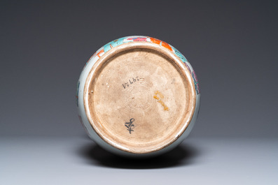 A Chinese famille rose 'immortals' vase, Yongzheng