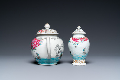 A Chinese famille rose part tea service, Qianlong