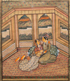Four Persian miniatures on paper, 19/20th C.