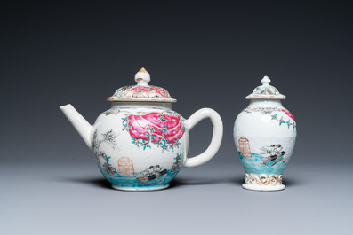A Chinese famille rose part tea service, Qianlong