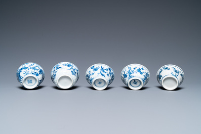 Tien Chinese blauw-witte schotels en negen koppen, Kangxi
