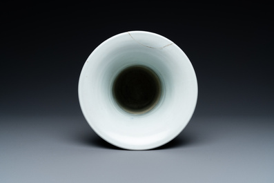A Chinese blue, white and copper-red celadon-ground 'Eight horses of Mu Wang' vase, Kangxi