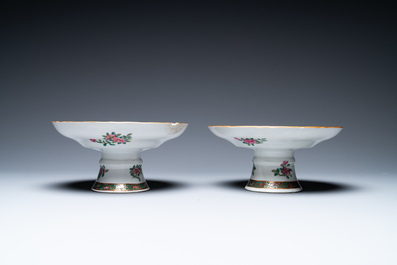 An extensive Chinese Canton famille rose dinner service, 19th C.