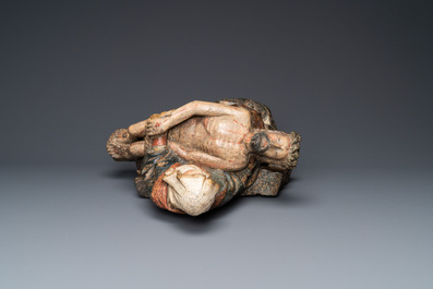 Une 'Piet&agrave;' en bois sculpt&eacute; et polychrom&eacute;, Allemagne du Sud, 1&egrave;re moiti&eacute; du 15&egrave;me