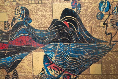 Dang Lebadang (Vietnam, 1921-2015): 'Nue et mirroir,' s&eacute;rigraphie, E.A., &eacute;dition de 100