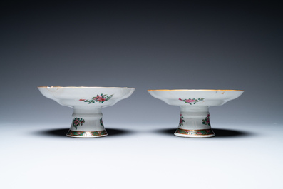 An extensive Chinese Canton famille rose dinner service, 19th C.