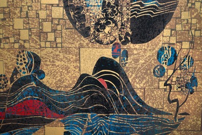 Dang Lebadang (Vietnam, 1921-2015): 'Nue et mirroir,' s&eacute;rigraphie, E.A., &eacute;dition de 100