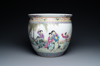 A Chinese famille rose jardini&egrave;re, Qianlong mark, Republic
