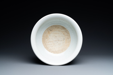 A Chinese blue and white 'Shou and lotus' incense burner, Kangxi