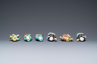 Thirteen various Chinese famille rose figures, Qianlong and later