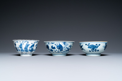 Zes Chinese blauw-witte kommen, Transitie periode en Kangxi