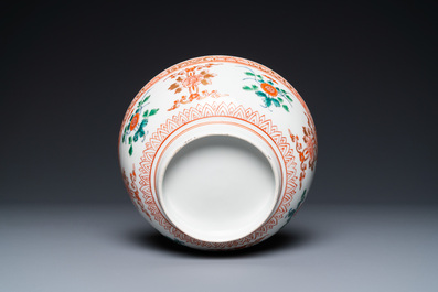 Three Chinese famille verte dishes and a bowl, Kangxi