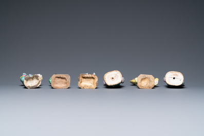 Thirteen various Chinese famille rose figures, Qianlong and later